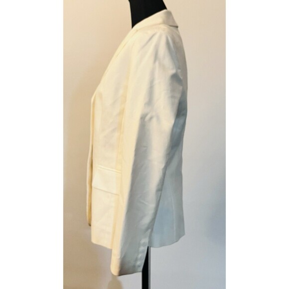 Jones New York Blazer Jacket Wm's 8 Lined Single Breasted 3 Button Ivory Career - Picture 3 of 7